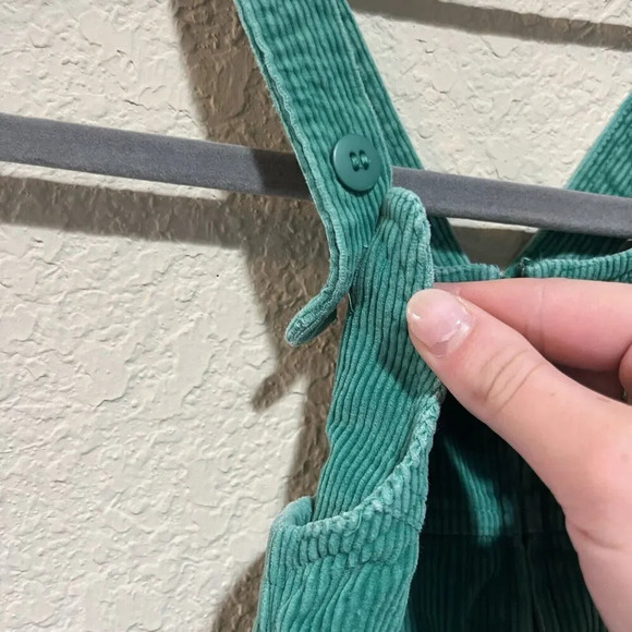 Vtg 90s Teal Green Corduroy Overalls 18 Months Toddler Boy Girl Colorful Classic - Picture 9 of 11